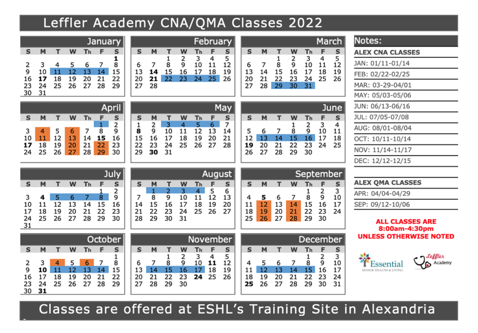NEW CNA QMA CLASSES Essential Senior Health and Living NEW CNA QMA CLASSES Essential Senior Health and Living